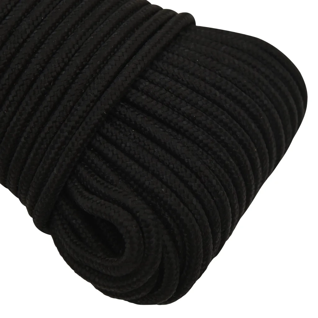 Corda da Lavoro Nera 4 mm 25 m in Poliestere 152802