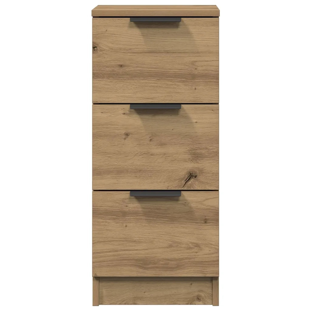 Credenze 2 pz Rovere Artigianale 30x30x70 cm Legno Multistrato 856958