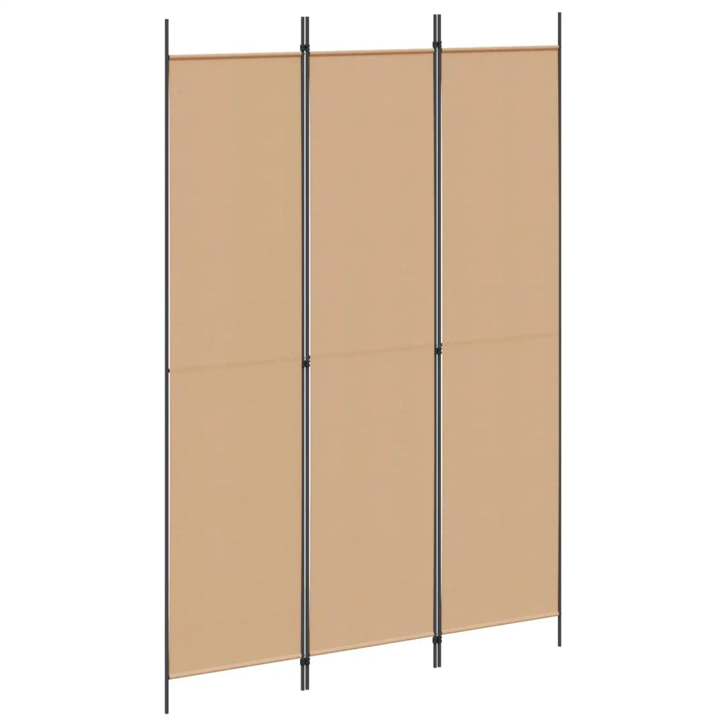 Paravento a 3 pannelli Beige 150 x 220 cm Tessuto 42039211