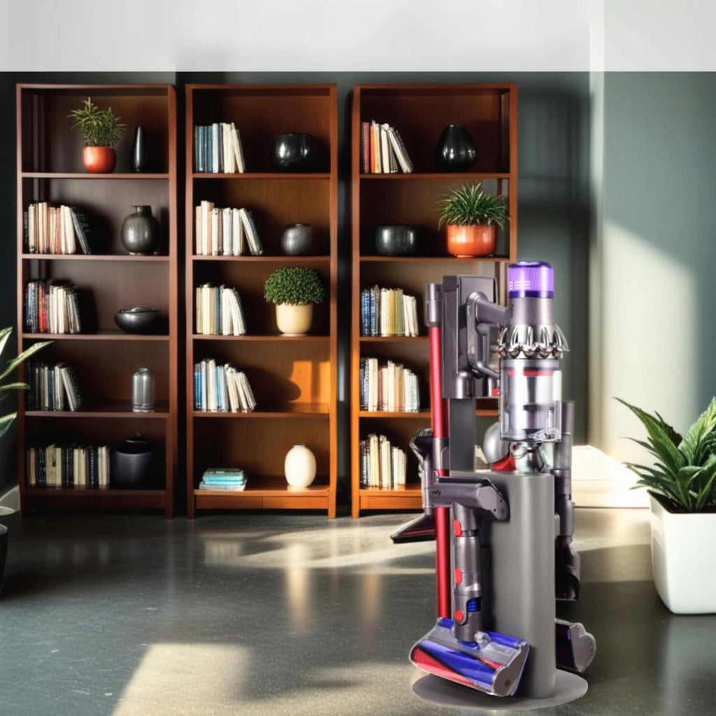 Supporto in Acciaio al Carbonio per Aspirapolvere compatibile con Dyson V6–V15 – Altezza 74 cm, Montaggio Facile