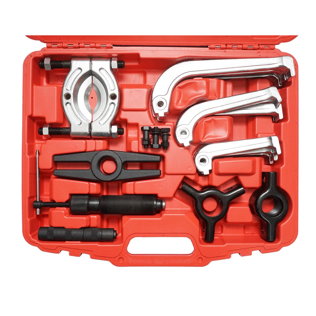 Kit pressa per estrazione cuscinetti e pulegge con 3 bracci, pistone idraulico da 10 tonnellate Breckner Germany