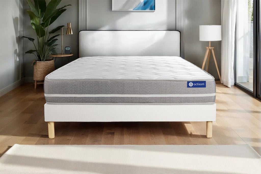 Kit rete e materasso Actilatex touch 135x190cm - Spessore : 20cm - Lattice e memory foam - Bilanciato -