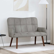Sofa a Due Posti Grigio chiaro 115 x 61 x 87 cm Velluto