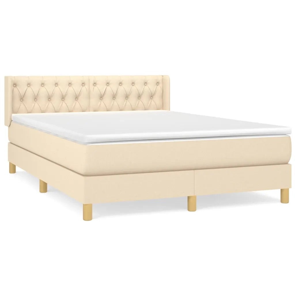 Giroletto a Molle con Materasso Crema 140x200 cm in Tessutocod mxl 122348