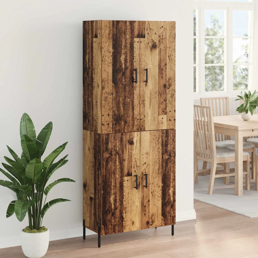 Credenza | Madia | Buffet da pranzo | Armadio da pranzo Legno vecchio 69,5 x 34 x 180 cm Legno multistrato