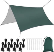 Tentazione a Tarp 3x3 m con Protezione UV e Corda con Haring per Ombreggiamento Esterno per Campeggio e Escursionismo