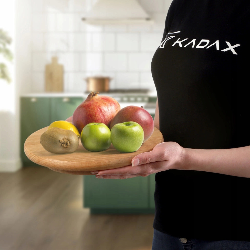 Piatto girevole KADAX per pizza, formaggi, snack, vassoio in legno da 45 cm