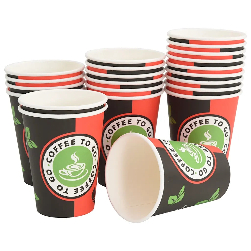 Bicchieri da Caff¨¨ in Carta 1000 pz 12oz 300ml Rosso e Nero CFW5822531