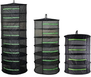 Droogrek a 6 livelli Ø60cm - Nero - Ripiegabile con cerniera - Adatto per erbe, piante, pesce, carne e abbigliamento
