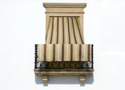 Tenda Da Sole A Caduta UV Per Esterno Balcone Casa Telo Ombra Modello Riga Fine - 145x300 - Marrone