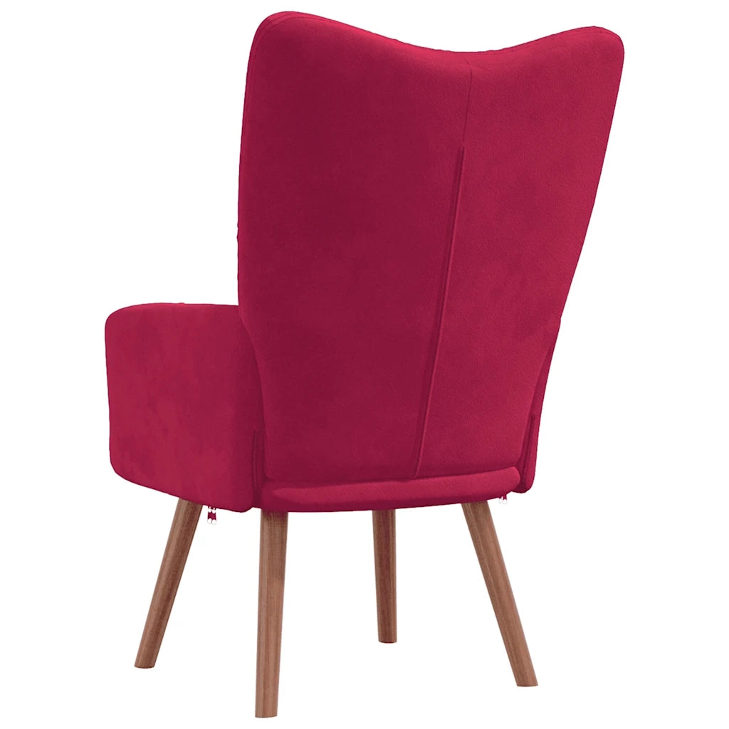 Sedia Relax Rosso Vino in Velluto 328056
