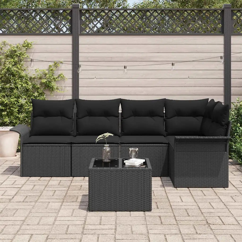 Set Divano da Giardino con cuscino 6 pcs polyrattan 3345373