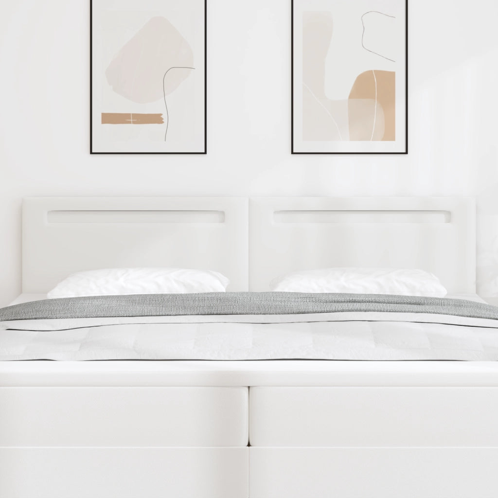 Testiera  Design Semplice Bianco Puro 200 cm in Ecopelle