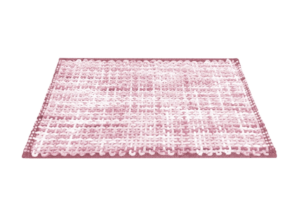 Tappeto Bagno Doccia Antiscivolo In Microfibra Super Assorbente Plot - 60x120 - Rosa