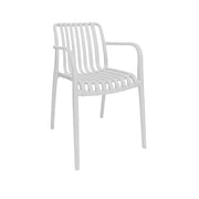 SEDIA DA GIARDINO NIVES IN POLIPROPILENE BIANCO IMPILABILE 58X42X81 CM