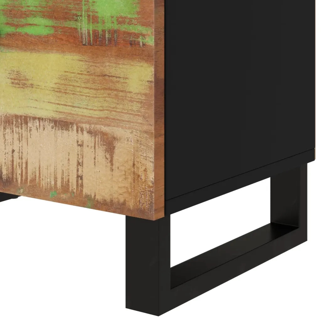 Comodino 50x33x60cm Legno Massello Recupero e Legno Multistrato 350670