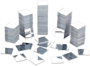 Mini Specchi Quadrati 100 Stuks - Autoadesivi - Pannelli Specchianti - Acrilico - 2,5 × 2,5 cm - Per Decorazione di Parete