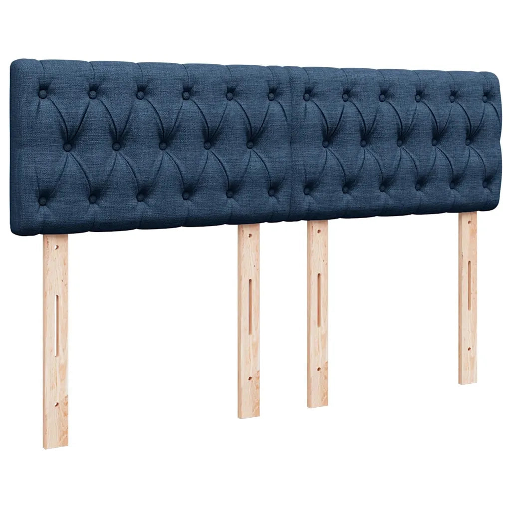 Giroletto a Molle con Materasso Blu 140x190 cm in Tessuto