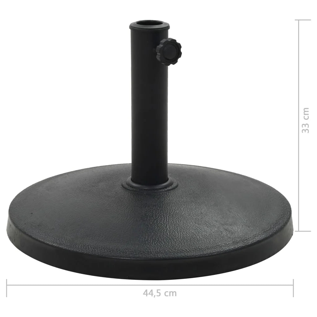 Base base base rotonda per ombrellone in resina diametro 38 e 48 mm 10 kg nero 2202081