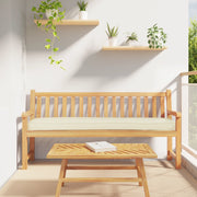 vitaXL Cuscino per Panchina Panna 200x40x8 cm Tessuto Oxford