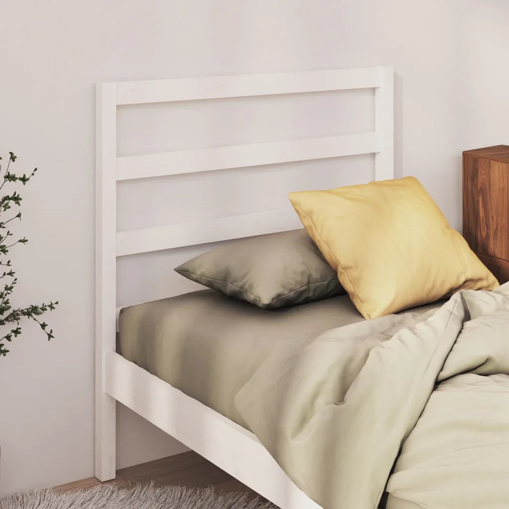 Testiera per Letto-Testata-Testiera Decorativa Bianca 95x4x100 cm in Legno Massello di Pino 758524