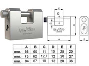 LUCCHETTO MONOBLOCCO FAI BY VIRO- - mm.84 (art.4044) - 1 pezzi VIRO