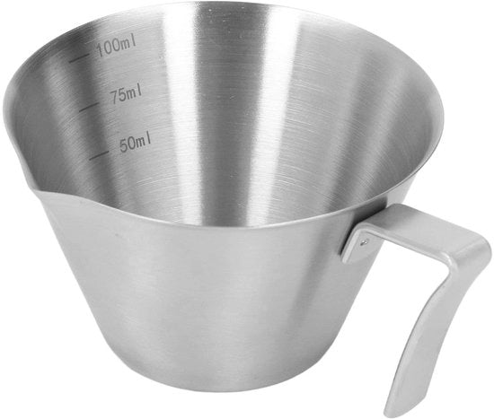 Caffettiera di precisione per la misura del caffè, contenitore per il latte, 100 ML, in acciaio inossidabile, adatto per uso domestico e bar, regalo per gli appassionati di caffè.