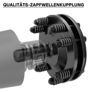 Frizione per albero cardanico scanalato a 6 denti Filetto esterno e interno 1 3/8" Max 1200Nm Nero