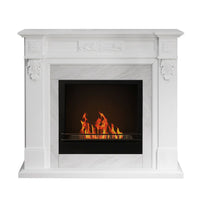 Truman - Camino a bioetanolo da terra effetto marmo 121x38xH108 cm