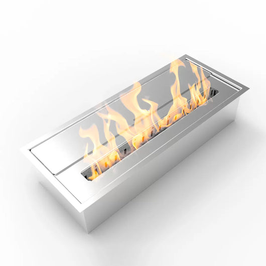 Bruciatore a bioetanolo per camino 3,5 L, in acciaio inox 45,7x18,7xH9,5 cm