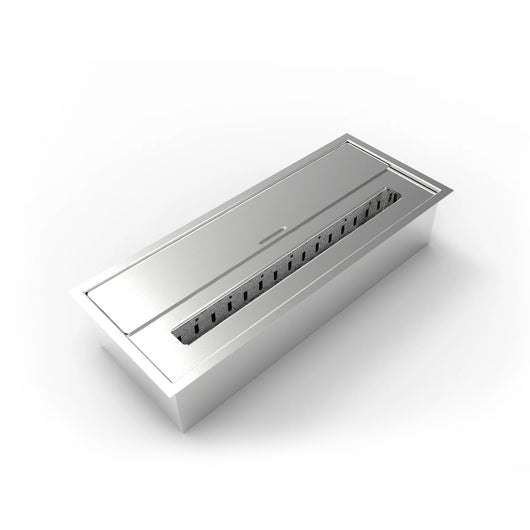 Bruciatore a bioetanolo per camino 3,5 L, in acciaio inox 45,7x18,7xH9,5 cm