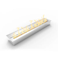 Bruciatore a bioetanolo per camino 7 L, in acciaio inox 91,5x18,7xH9,5 cm