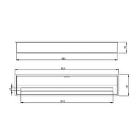 Bruciatore a bioetanolo per camino 7 L, in acciaio inox 91,5x18,7xH9,5 cm