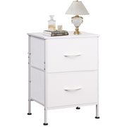 Cassettiera con 2 cassetti in tessuto ¨C zephmum ¨C Bianco 60x40x
