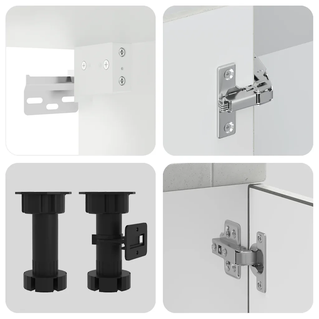 Set Mobili da Cucina 11 pz Porto Grigio Cemento in Truciolato
