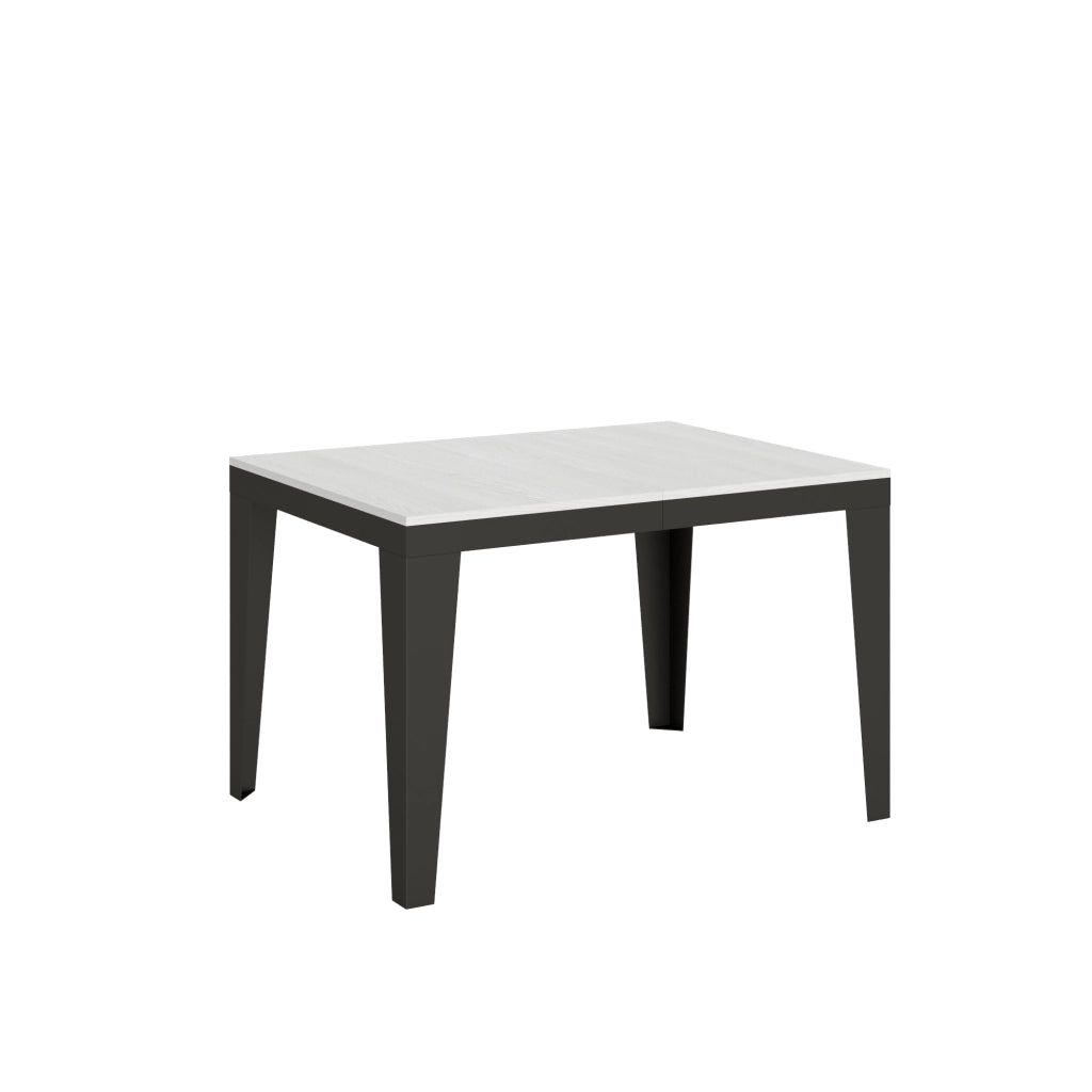 Tavolo allungabile 90x120/224 cm Flaris Evolution Bianco Frassino telaio Antracite