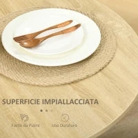 Tavolo Pieghevole da Pranzo a 2 Ribalte, Tavolo Consolle in Legno Salvaspazio, Rovere