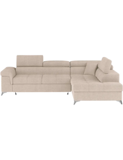Divano angolare convertibile PALAZZO 4 posti beige – angolo destro con baule