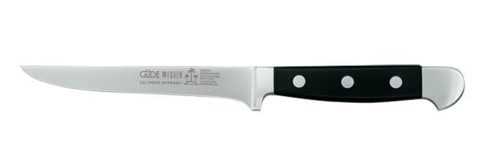 Güde 1603-13 Alpha Serie Coltello da Disosso 13 cm Acciaio al Cromo-Molibdeno-Vanadio Manico POM Nero colore Nero