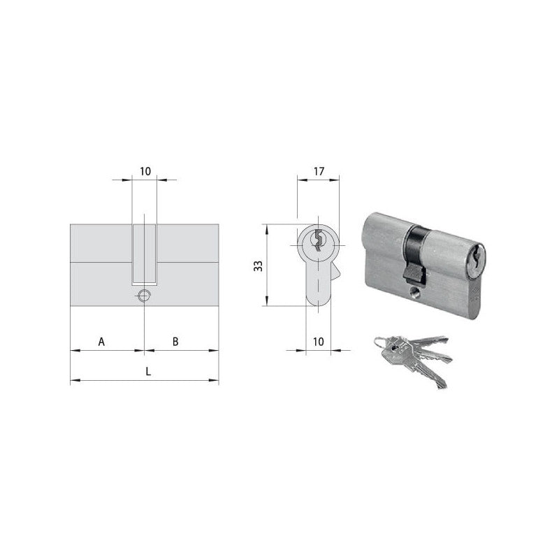 Cilindro Inf. 59,0-26,5-32,5 N0G300-06-0 Cisa