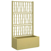 Fioriere | Cassetta per fiori | Vaso da Giardino con Trellis Verde 80 x 36 x 140 cm PP