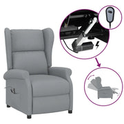 Poltrona Reclinabile Grigio Chiaro in Tessuto cod mxl 6365