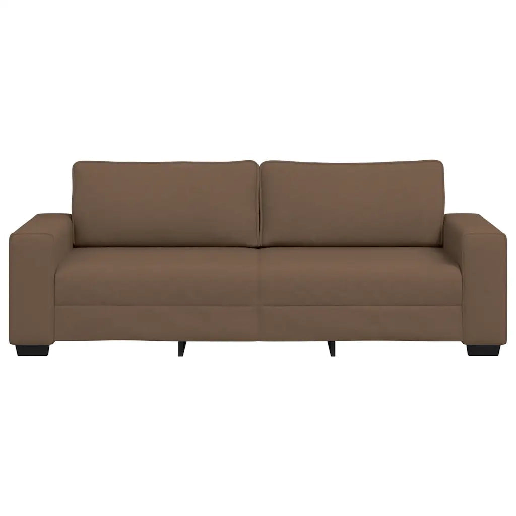 Divano a 3 Posti Marrone 220x77x82 cm in Tessuto 4105180