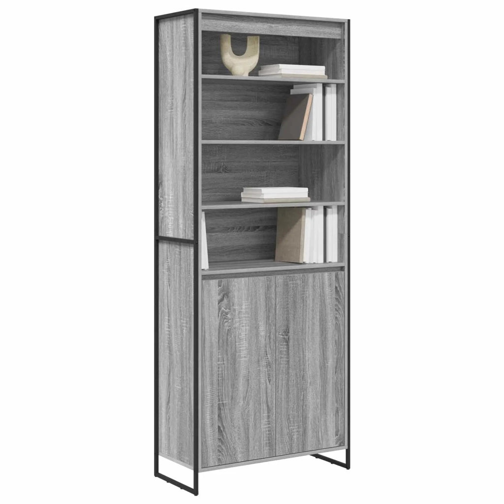 Armadi alti 2 pcs Grigio Sonoma 79 x 36 x 200 cm