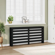 vidaXL Copertura Termosifone Nera 175x20x82 cm in Legno Multistrato