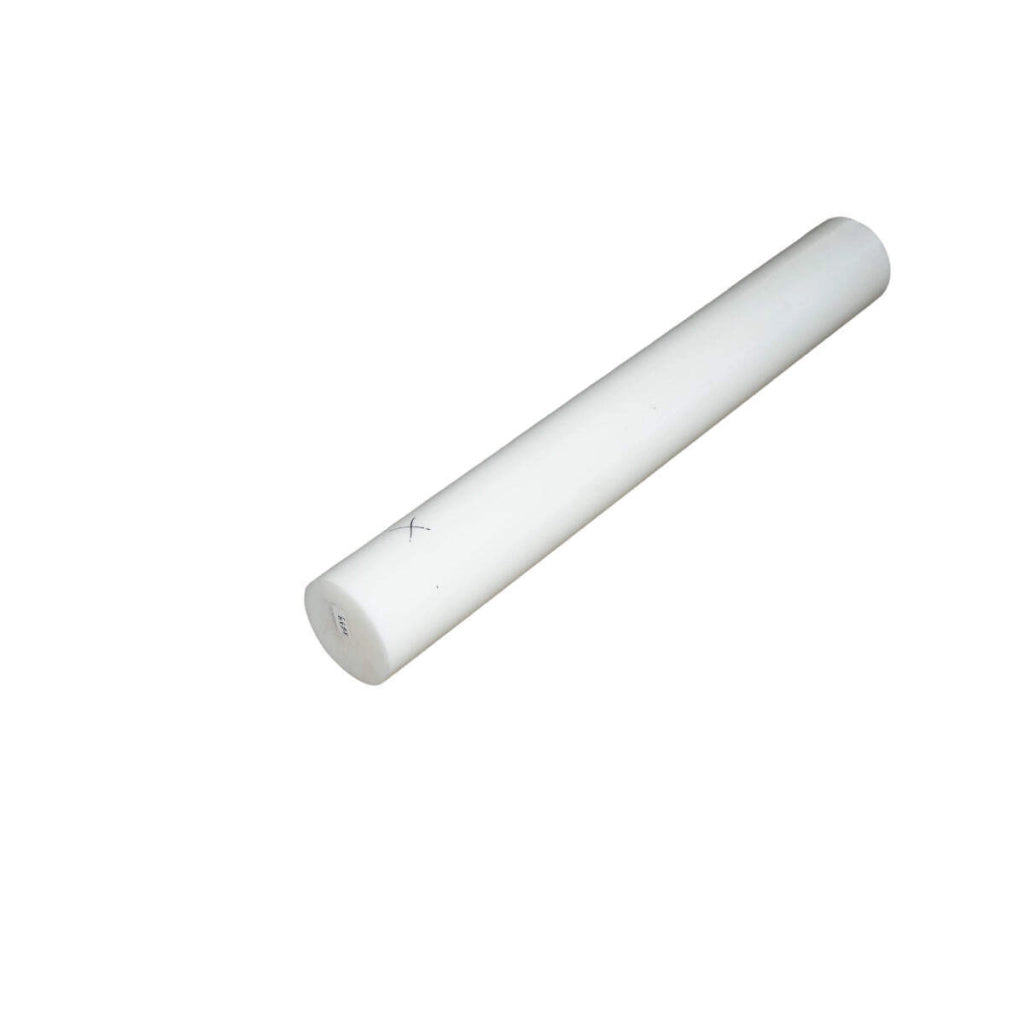 Barra di poliammide, poliossimetilene-poliacetale POM bianca 1000x140mm 23.1 Kg.