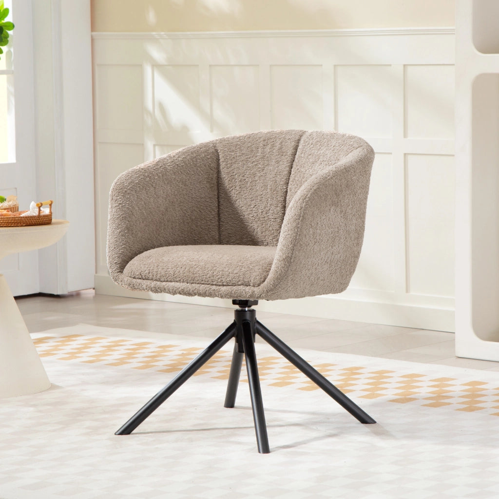 Poltrona girevole imbottita ¨C zephmum ¨C beige chiaro