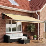 Telo di ricambio per tenda da sole Giallo e Bianco 450 × 300 cm