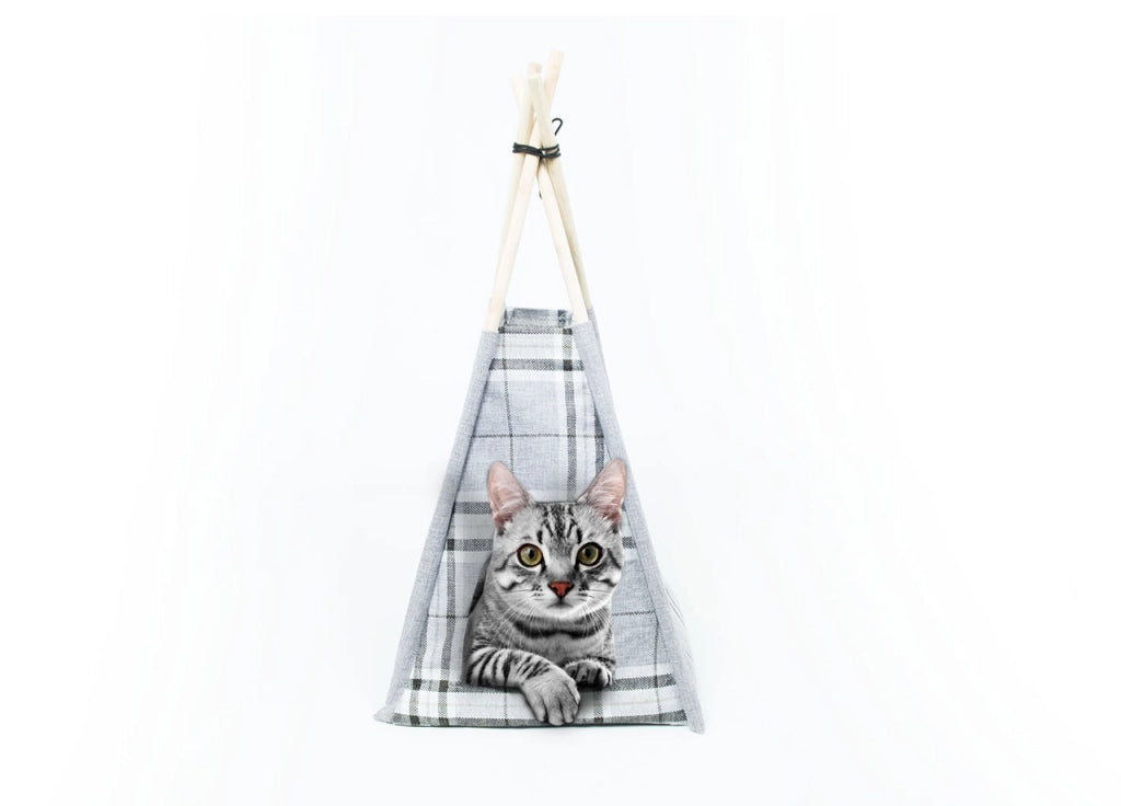 Cuccia Con Cuscino Per Animali Domestici Modello Tenda Componibile