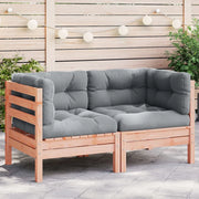 Divani Angolari da Giardino Cuscini 2pz Legno Massello Douglas